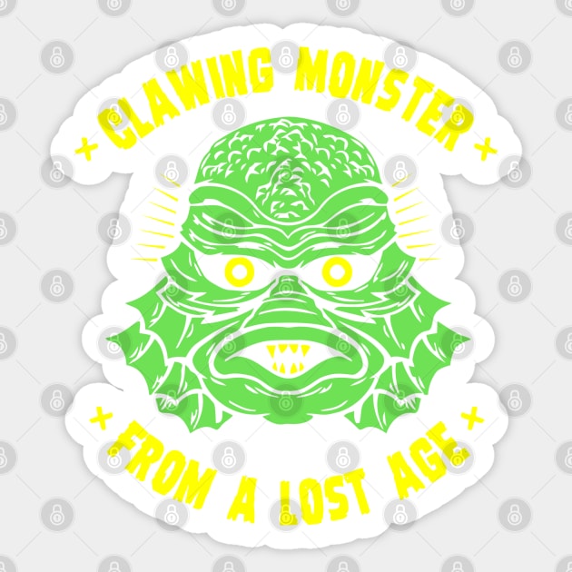 Clawing monster from a lost age Sticker by buby87